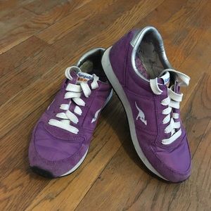 kangaROOS Purple and White Women's Sneakers